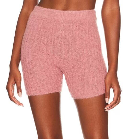 Lovers & Friends Reign Knit Biker Shorts in Mauve NWOT Size Small - Picture 3 of 4